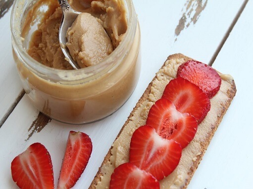 peanut butter and strawberries